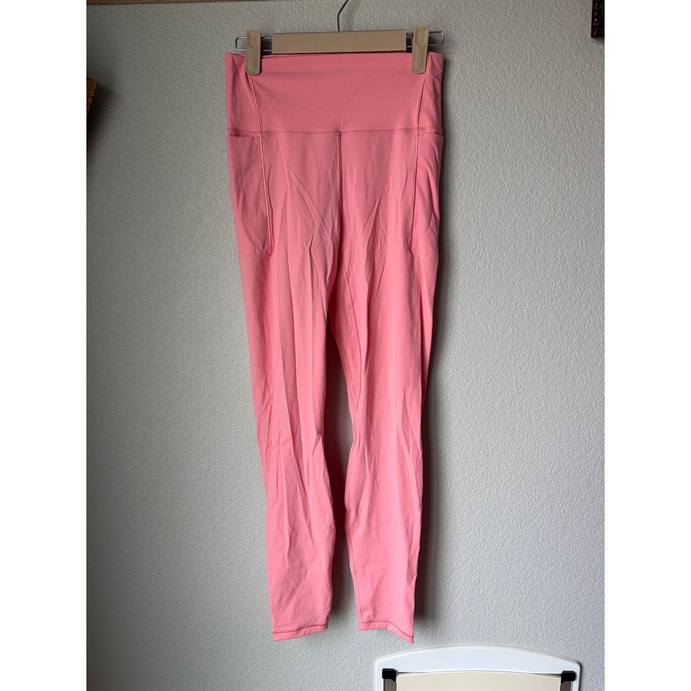 CALIA Womens High Waisted Pocket Leggings Pink Activewear Yoga Pants Size M